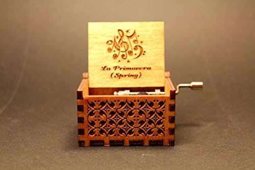Engraved Wooden Music Box La Primavera - Spring