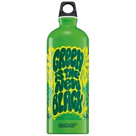 Sigg Lifestyle Loop Top Water Bottle (1.0-Liters, Green is the New Black)