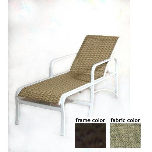 Sunnibay Aluminum Sling Chaise Lounge With Terra Frame And A0224 Fabric