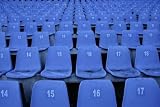Bleachers Blue 1 - 72W x 48H - Peel and Stick Wall Decal by Wallmonkeys
