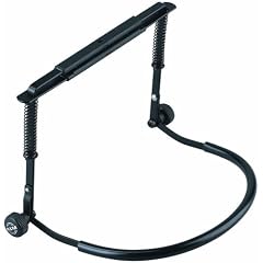 Mundharmonikahalter, ideal f�r Bluesharps, schwarz, mit Gummi�berzug