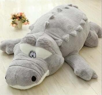 110cm (43.3'') Large Gray Home Decorative Furniture Stuffed Plush Alligator Toys