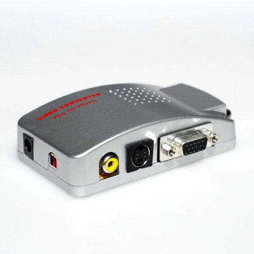 KanaaN PC VGA to TV Composite Video RGB Converter + Scart Adapter + 3.5mm Jack to 2x RCA Phono Audio Cable - No extra delivery charges to UK destinations for items fulfilled by Amazon with Free Super Saver Delivery