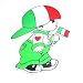 6 Italy Flag Boy Car Magnet
