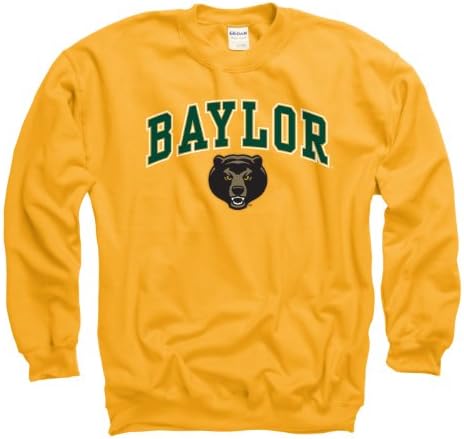 Baylor Bears Arch with Logo Crewneck (Yellow, Small)