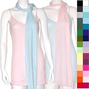 American Apparel Sheer Jersey Cotton Scarf - Raw Edge and Man