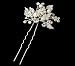 Bridal Hair Pin, Floral & Leaf Pearl Design 227
