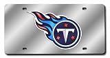 Tennesse Titans Fireball Silver Background License Plate Cover