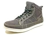 Mens Gray Delli Aldo Fashion High Top Sneaker Styled in Italy