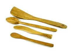 Berard Olive Wood Economy Pack- Spatula, Stew Spoon, Jam Spreader and Jam Spoon