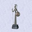 greek goddess athena iron statue roman style sculpture marble base