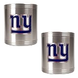NFL GIANTS 2pc Stainless Steel Can Holder Set- Primary Logo