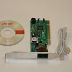 56Kbps PCI Internal Fax/Modem/Data Card v.92 Chipset Support