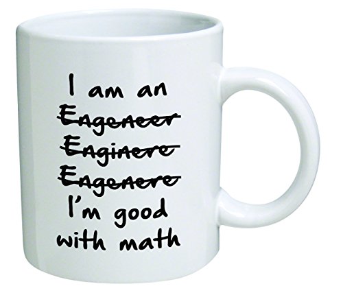 Funny Wrong I’m An Engineer Good with Math BLACK13F37 – 11 Oz Coffee Mug – Funny Inspirational and Sarcasm