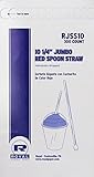 Jumbo Spoon Straws - 10.25" Individually Wrapped Jumbo Spoon Straw - 300 count