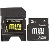 A-Data 2GB Speedy miniSD Memory Card w/Adapter