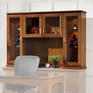 Mendocino Overhead Display Hutch with Glass Doors Finish: Maple