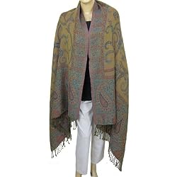 Shawl and Wrap Wool Jacquard Design 80 x 40 inches