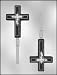 CK Products 4-Inch Cross with Flowers Chocolate Mold