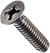 Stainless Steel Machine Screw, Plain Finish, Flat Head, Phillips Drive, 1-1/4