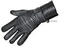 NEW BIKER MOTORCYCLE LEATHER SCOOTER GLOVES BLACK