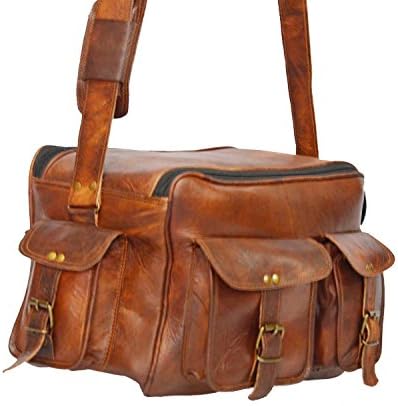 Leather Handmade Vintage Camera Bag/ Messenger Shoulder Satchel Professional Dslr