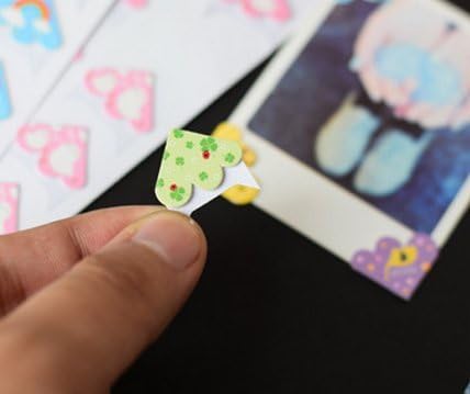 MINILUJIA DIY Photo Ablum Corner Sticker for Diary Album Scrapbooking-Animal 6 Color/set