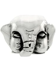 Sterling Silver Elephant Bead Charm for most Charm Bracelets