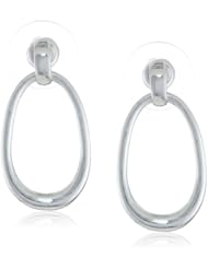Anne Klein "Classics" Silver-Tone Doorknocker Drop Earrings