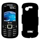 EMPIRE Black Rubberized Snap-On Cover Case for AT&T Samsung Evergreen A667