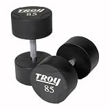 5-50 lb. Set Troy Urethane Coated Solid Steel Dumbbells