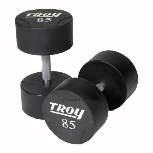 5-100 lb. Set Troy Urethane Coated Solid Steel Dumbbells