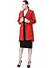 Miya Women's Faux Leather Jacket Quilted Bomber Jacket Short Coat Red Large