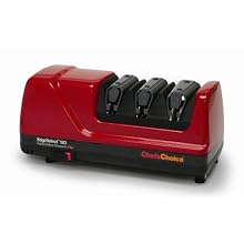 Chef's Choice 120 Diamond Hone 3-Stage Professional Knife Sharpener, Red