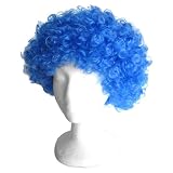 Economy Blue Afro Wig ~ Halloween 1960s or 1970s Costume Party Wig (STC13035)