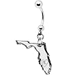 Black State of Florida Belly Ring