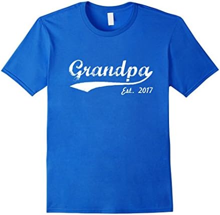 Men's New Grandpa T-Shirt - Grandpa Est. 2017 - Grandpa To Be T-Sh 2XL Royal Blue