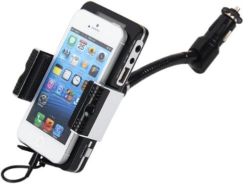 F11B FM Transmitter Car Charger Holder with Remote Control Compatible with iPhone 5 iPad 4 iPod Touch 5