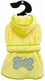 Jakks Pacific Soft Terry Bathrobe For Dogs, Small, Yellow/Green