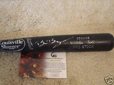 Brian Bogusevic Houston Astros Rookie Signed Bat GAI - Autographed MLB Bats