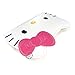 HELLO KITTY Face Flip Case for Samsung Galaxy Note4 Strap included Wallet Cover (White)
