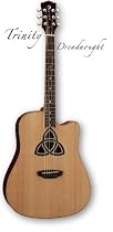 Luna Trinity Acoustic/Electric Guitar Dreadnought Cutaway - Natural
