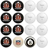 Cincinnati Bengals 1-TEAM BILLIARDS/POOL TABLE BALL SET (9)