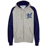 Milwaukee Brewers Classic Zip Full-Zip Hooded Sweatshirt (Medium)