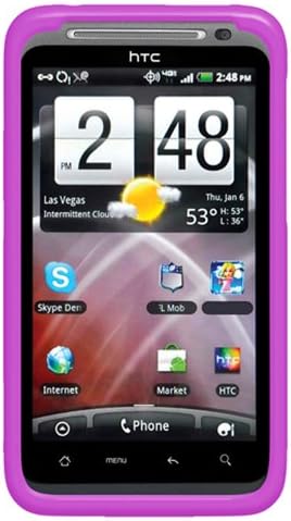 Qmadix Snap-On Cover for HTC 6400 - 1 Pack - Retail Packaging - Purple
