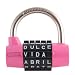 Wordlock PL-029-PK 5-Letter Combination Spanish Language Padlock, Pink