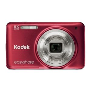 Kodak Easyshare M5350 16 MP Digital Camera with 5x Optical Zoom and 2.7-Inch LCD (Red)