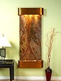 Inspiration Falls Brown Rainforest Marble with Rustic Copper Wall Fountain