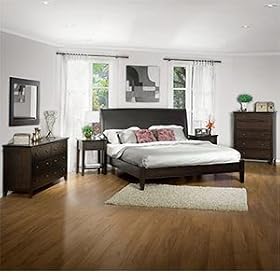 Garessio 6pc Cal King Bedroom Set Bed, 2 Nightstands, Dresser, Mirror and Chest by Costco