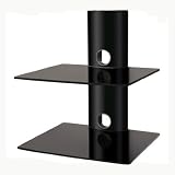 Best Price Eclipse Black 2 Shelf Component DVD Cable Box Wall Mount LCD LED Plasma